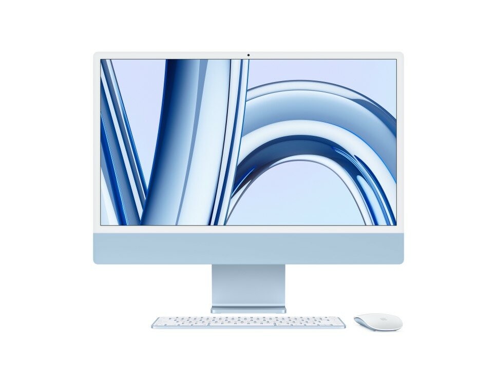 Apple iMac 24" (2023) M3 (8C CPU, 10C GPU, 8GB, 512GB SSD) MQRR3, синий, английская раскладка