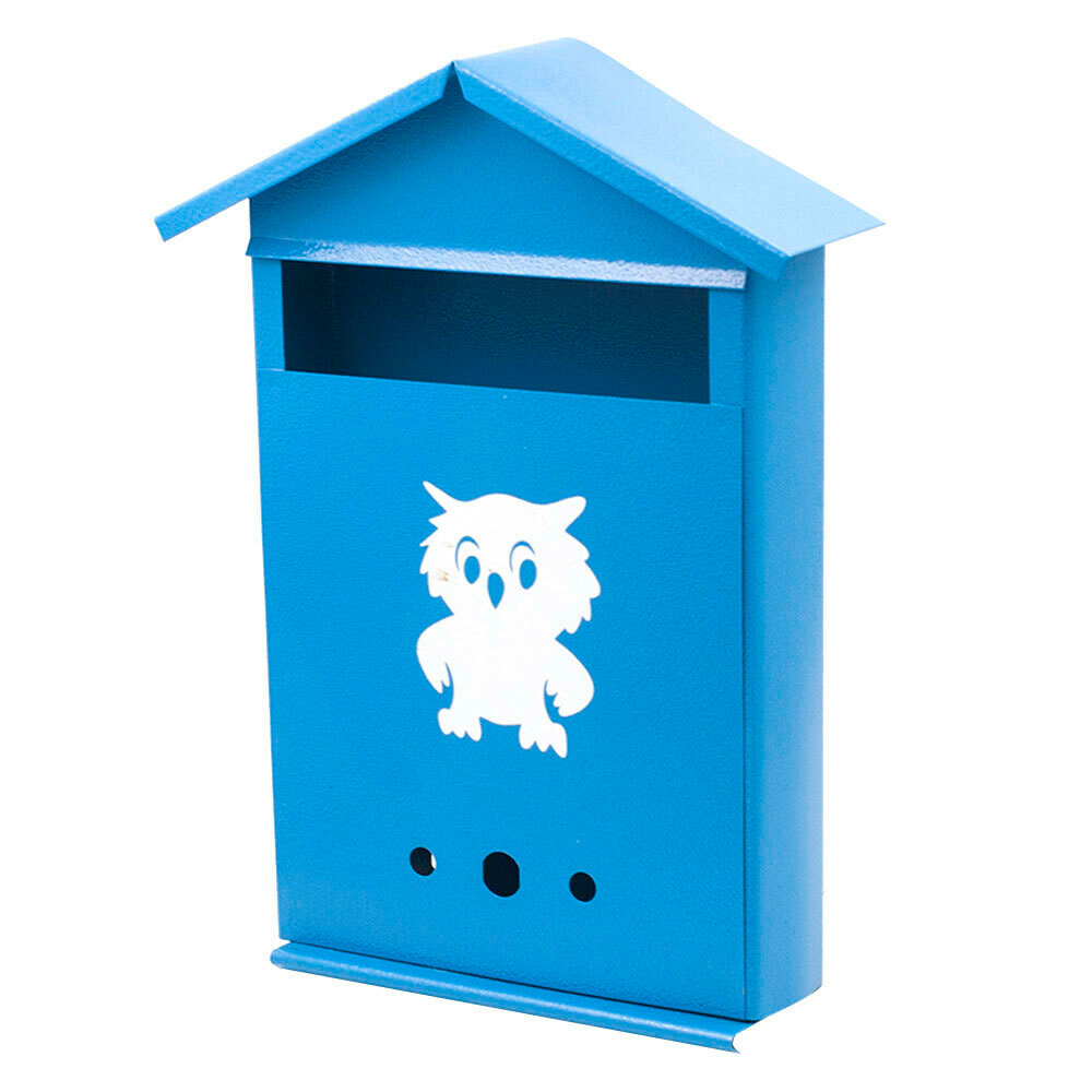 Ящик почтовый Домик с замком синий