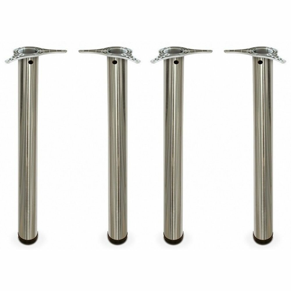 фото Ножки для стола JET 414 (комплект 4 штуки) H 710 мм D 60 мм хром регулируемые / подстолье / опора мебельная металлическая для столешницы