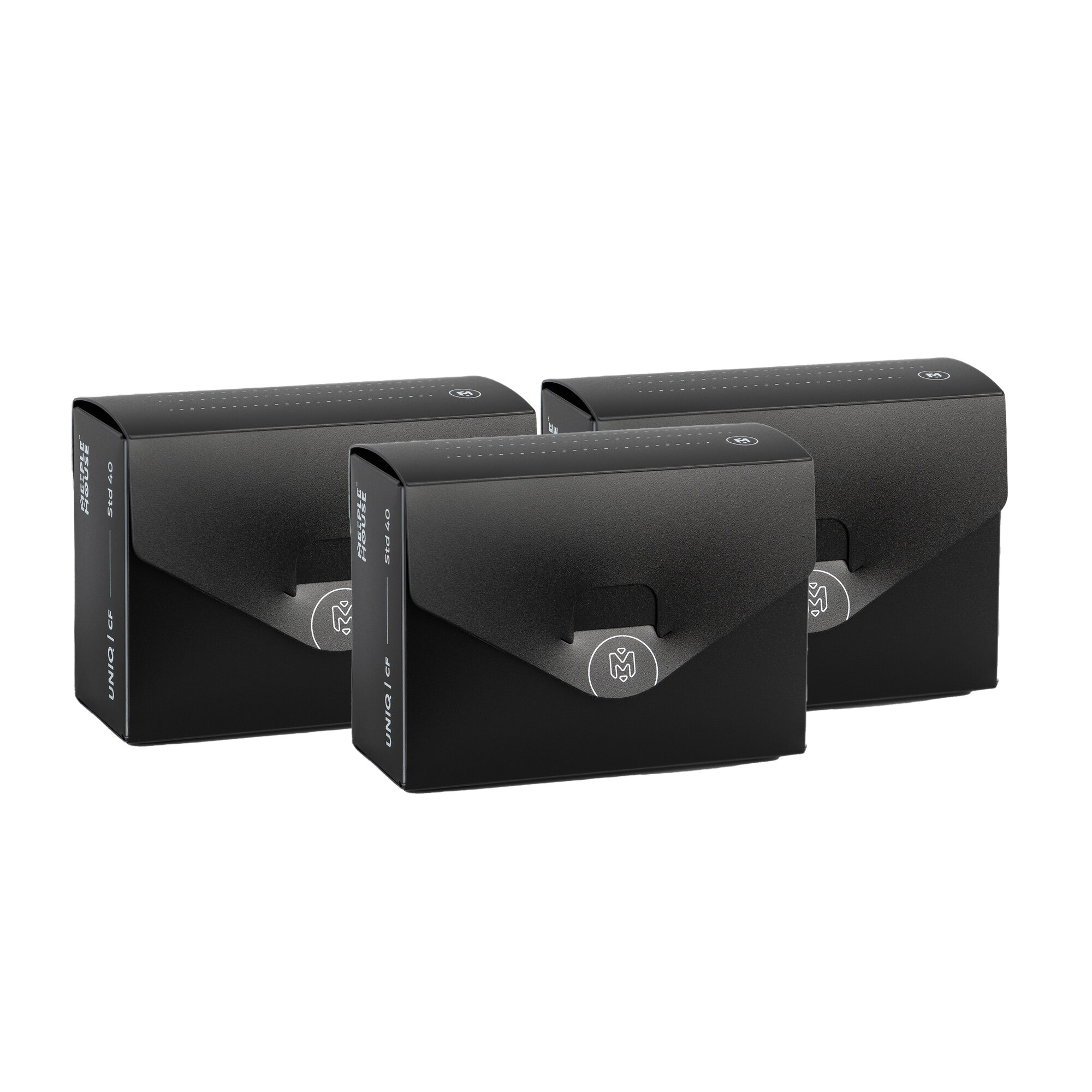Набор коробочек Meeple House UCF Standard 40 мм GEN2 3 шт. черный, для карт MTG, Pokemon