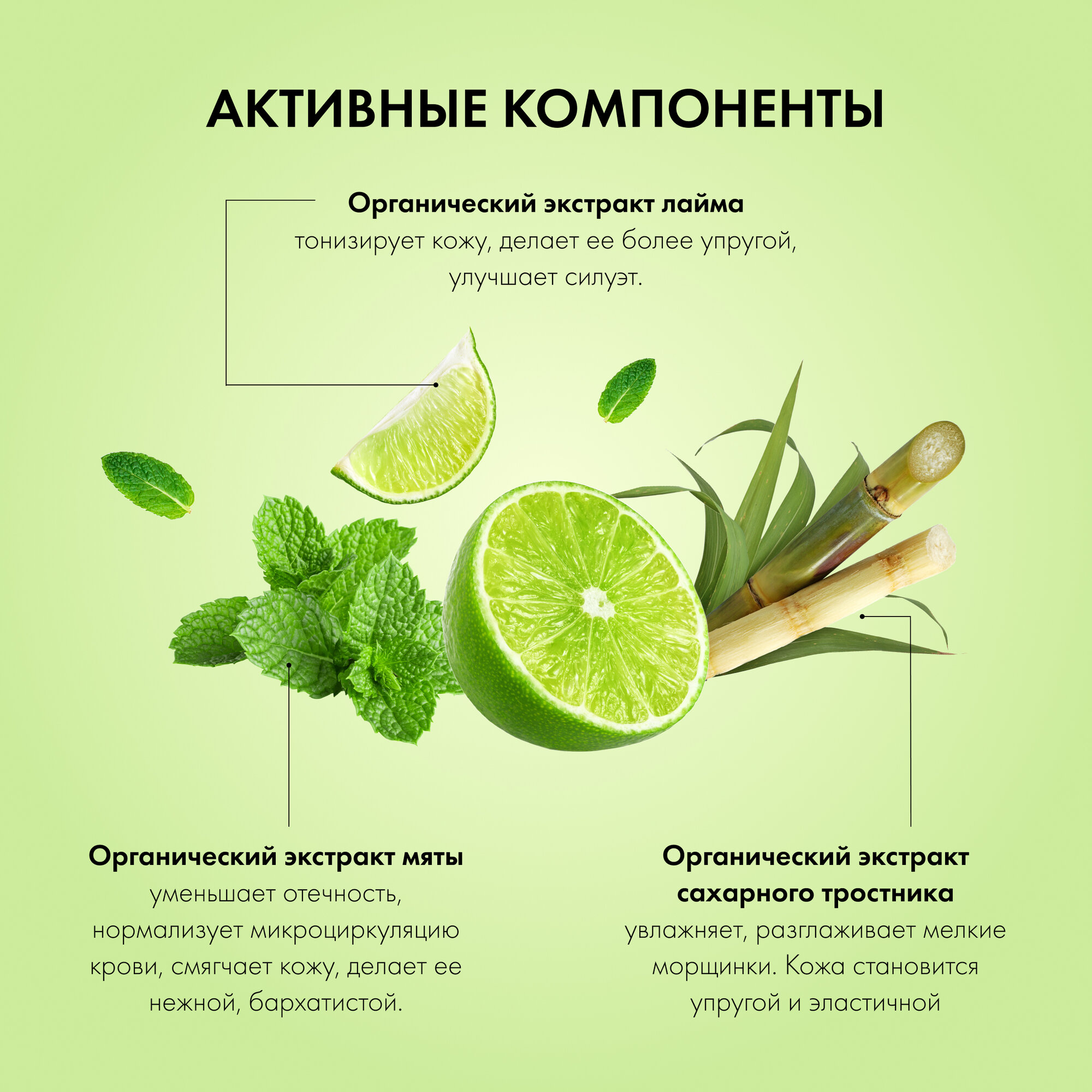 Гель для душа Organic Shop HOME MADE Fresh Lime, 2000 мл