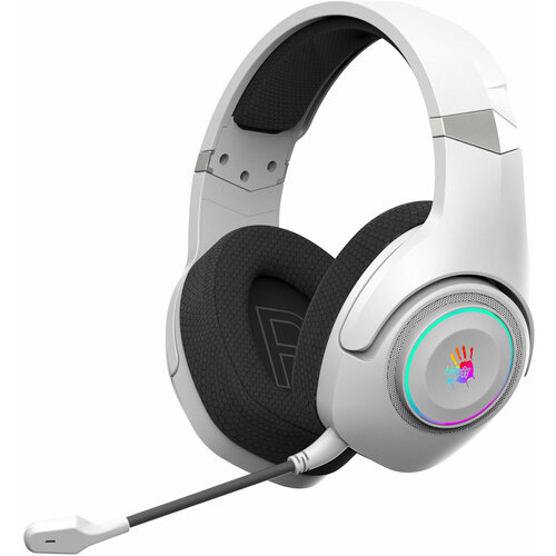 Наушники с микрофоном A4Tech Bloody GR270 белый 15м мониторные BTRadio оголовье GR270 7295₽