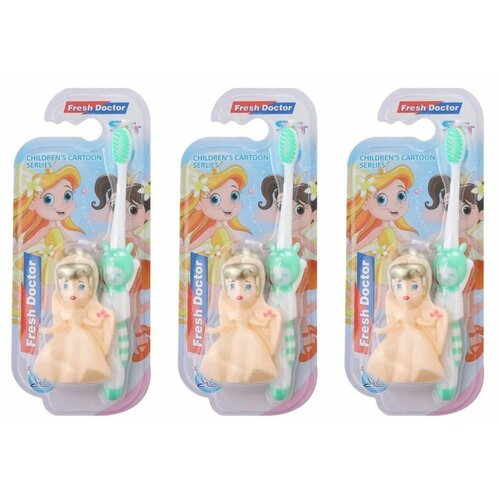 Farres cosmetics Зубная щетка детская с игрушкой Принцесса 3 шт 633₽