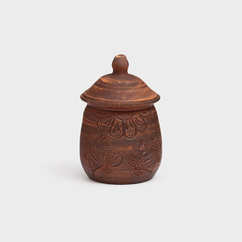 Бочонок под мёд Пчелка красная глина 05 л 588₽