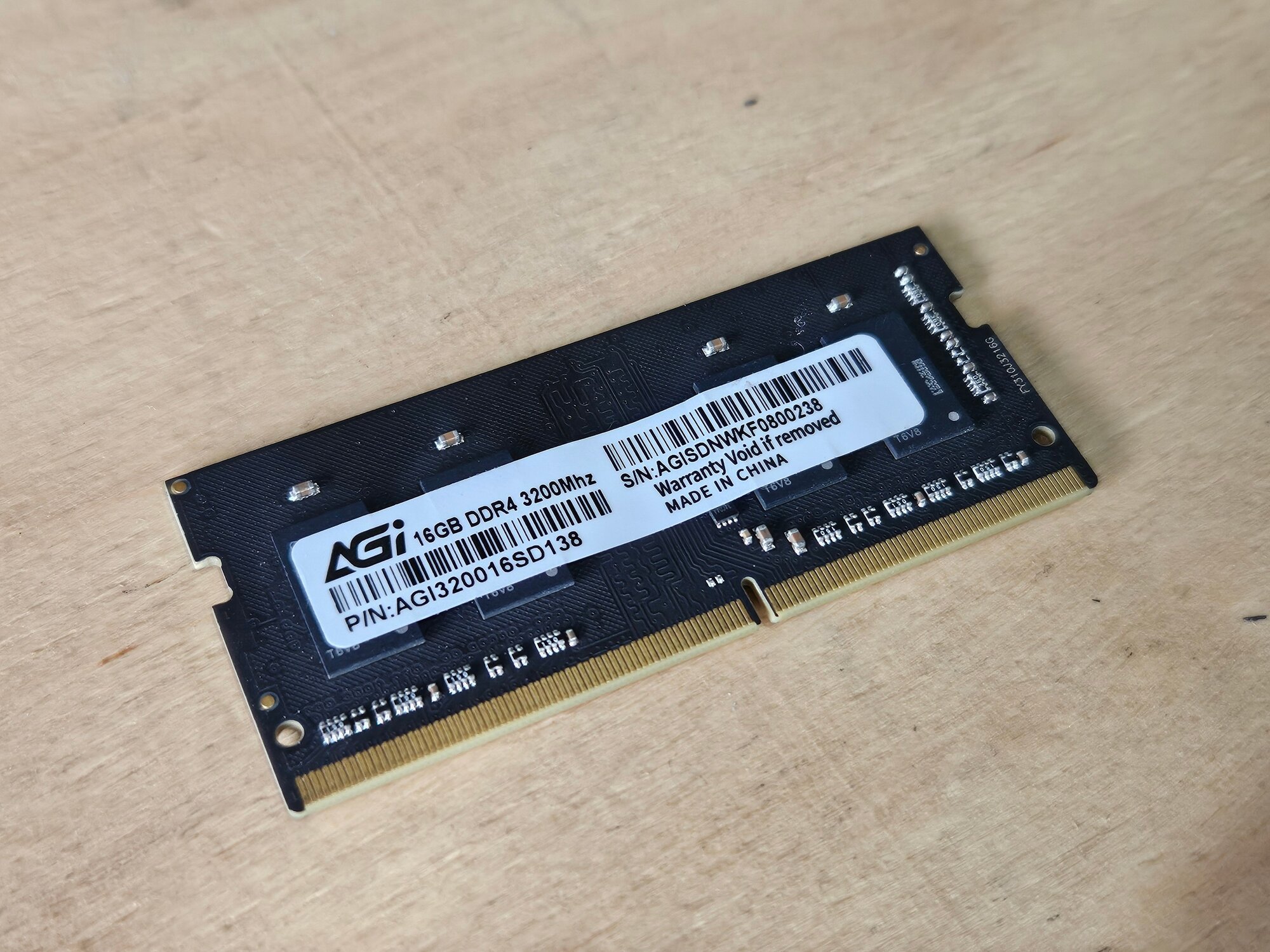 Оперативная память AGI SD138 AGI320016SD138 DDR4 - 1x 16ГБ 3200МГц (SO-DIMM) (5A)