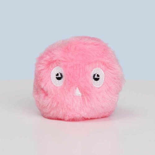 Игрушка для кошек Мячик плюшевый со звуком, 5,5 см, розовый