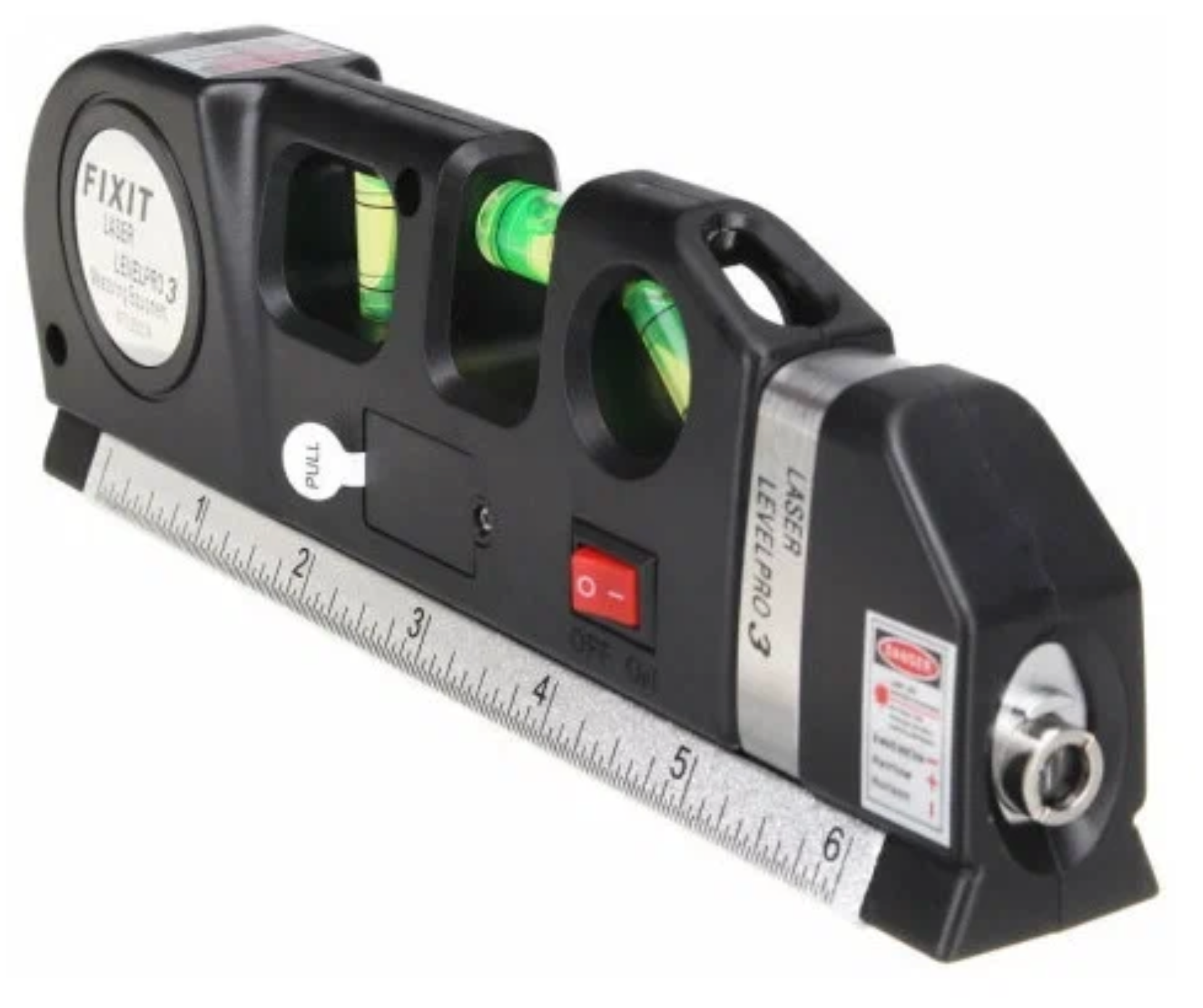 Лазерный уровень Level Pro 3, 150г, 2 луча, точность 1,4мм/м, красный луч