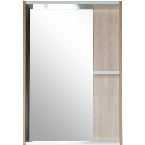 Зеркало для ванной АСБ-Мебель Адель 60 см с полкой Дуб Сонома 4999₽