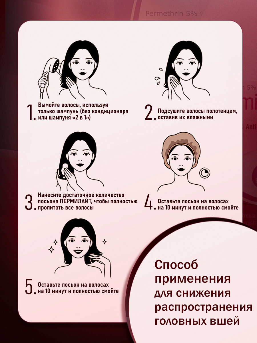 Изображение Лосьон Elegant пермилайт против чесотки и вшей с перметрином 5%