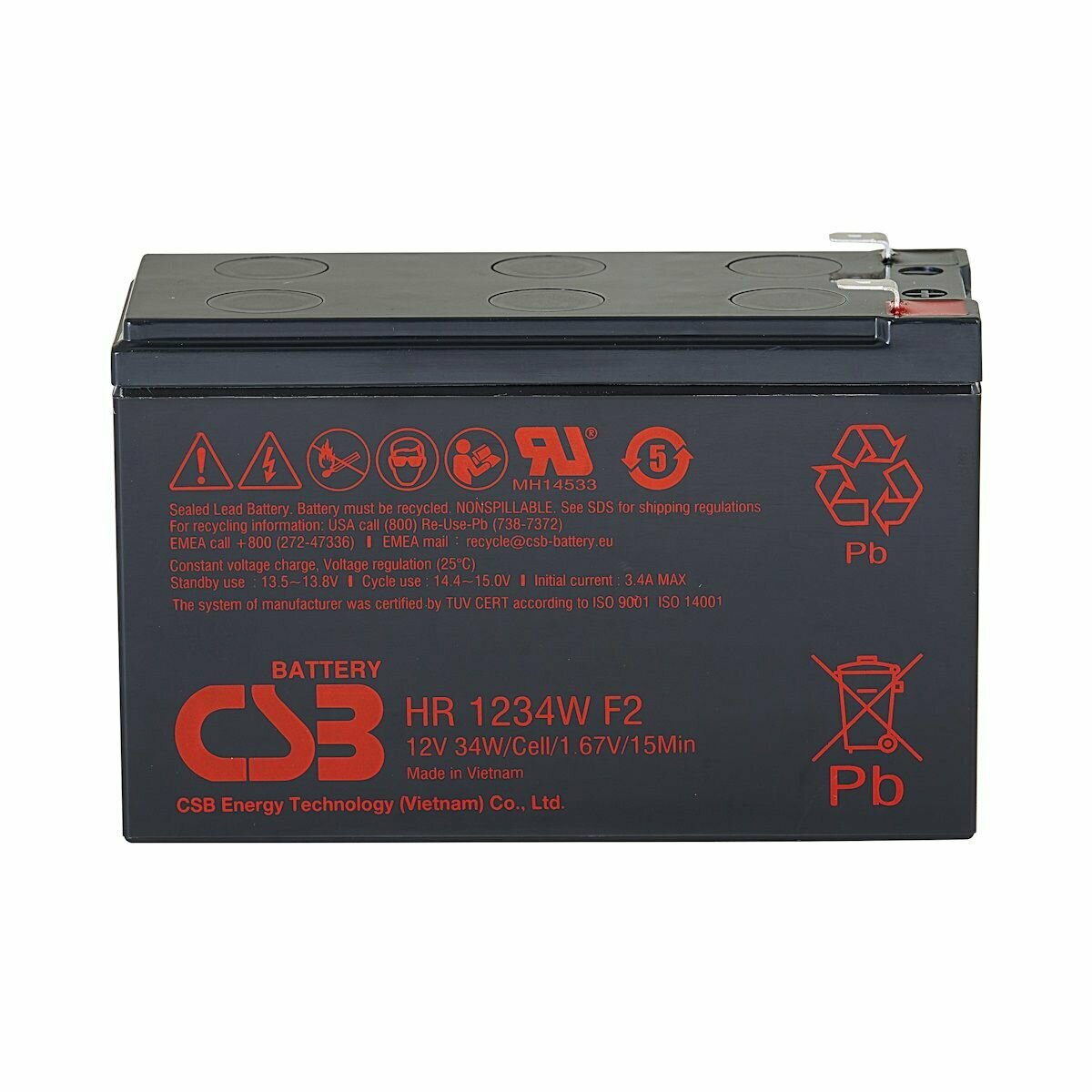 Батарея для ИБП CSB UPS122406 F2 12В
