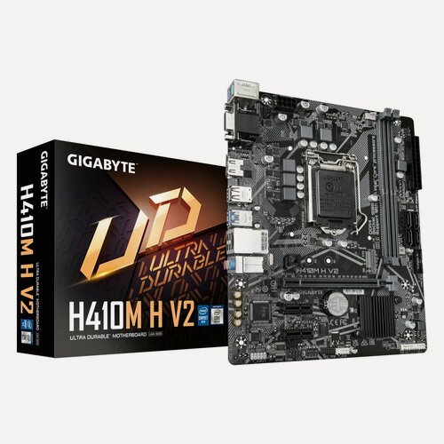 Изображение товара Материнская плата Gigabyte H410M H V2 2.1, LGA1200, Intel Q470, Micro-ATX, RTL (H410M H V2 2.1)