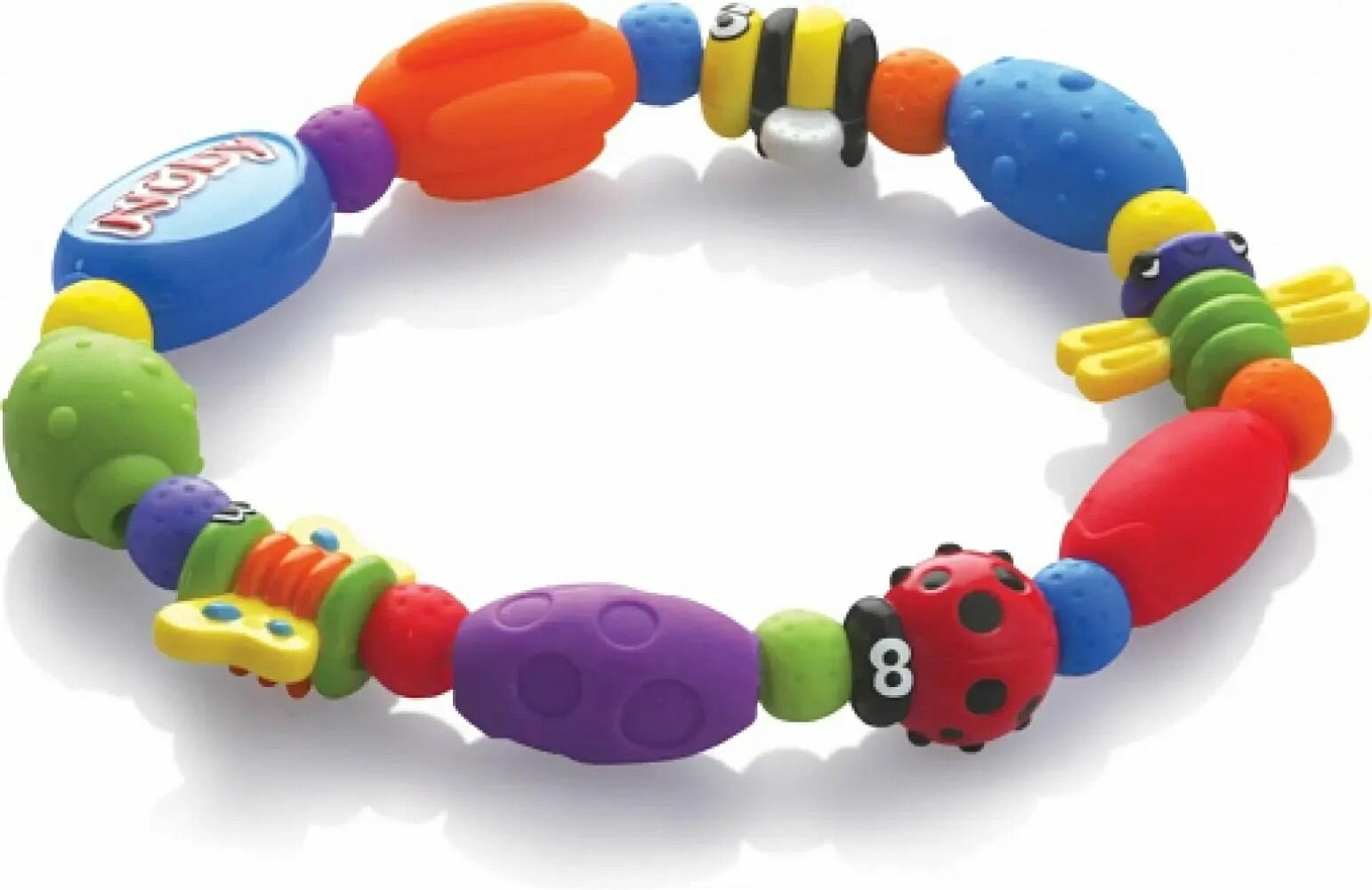 Nuby, Успокаивающий прорезыватель, Bug-а-Loop, 3 + месяцев, 1 шт.