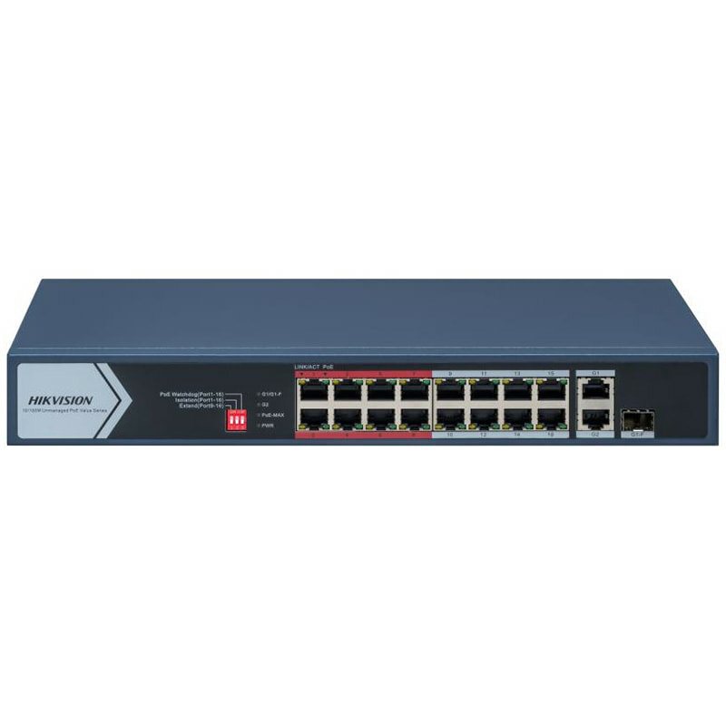 DS-3E0318P-E/M(C) PoE коммутатор Hikvision