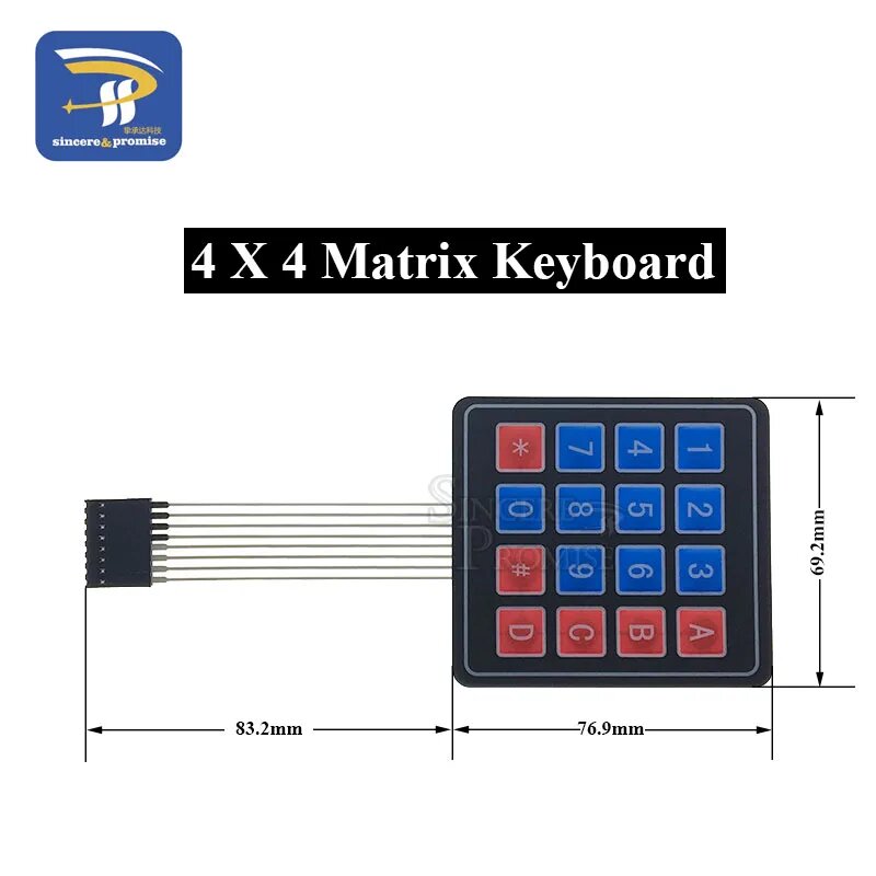Матричная клавиатура 3x4 sincere&promise 4x4 matrix keyboard