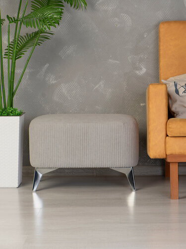 Изображение товара Пуфик на ножках Монца, велюр, 35х40х60 см, нагрузка до 150кг, ножки металл