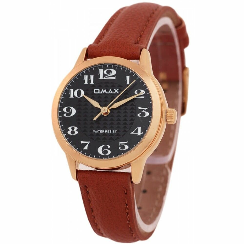 Наручные часы OMAX, черный, коричневый, золотой