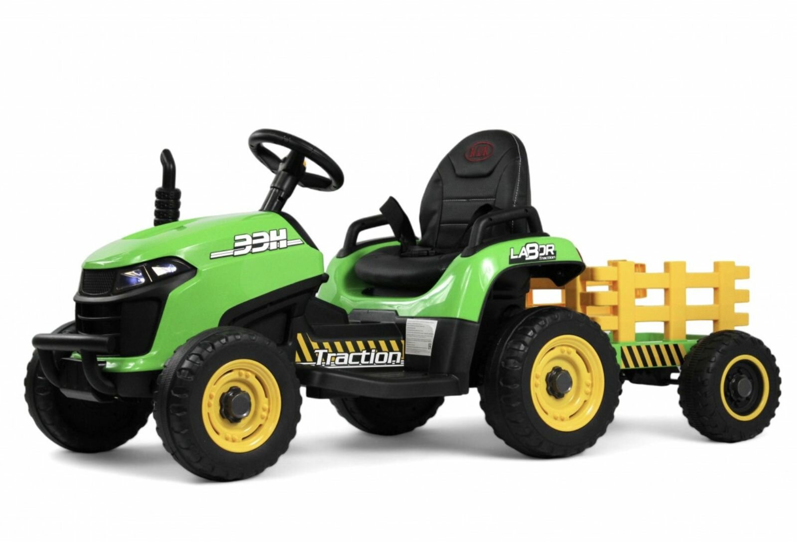 Детский электромобиль трактор Rivertoys K111KK зеленый с дистанционным управлением
