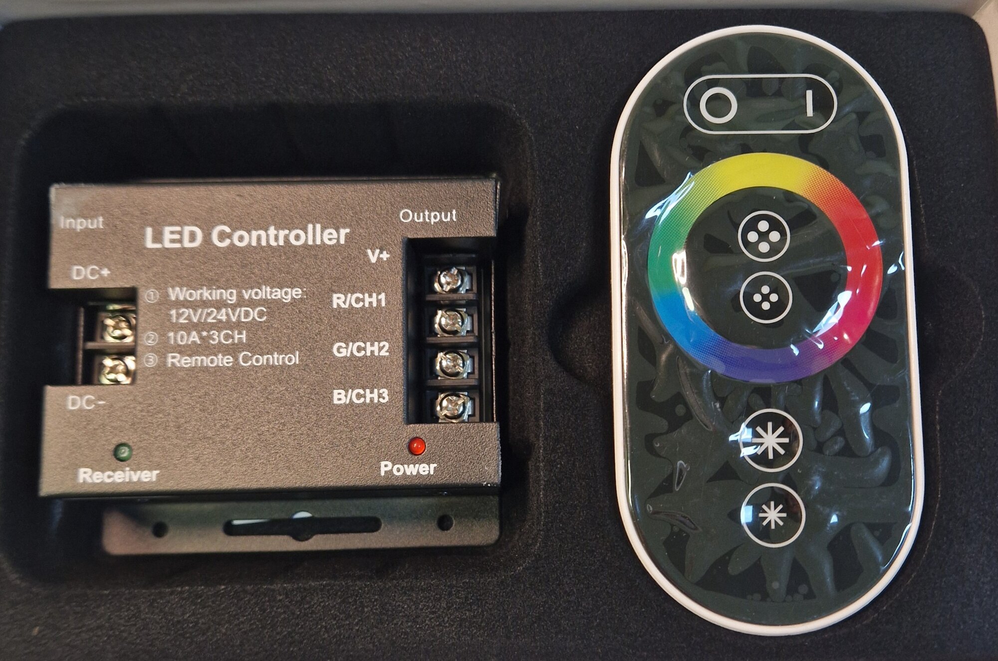 Контроллер управления светодиодной лентой RGBW 12V-24V 288W-576W 24А