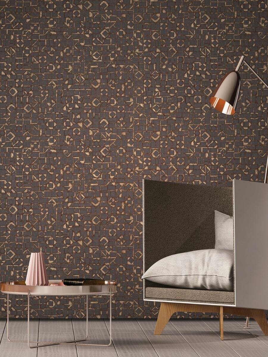 Обои Артекс Dieter Langer Eleganza 1.06 x 10.05 DL10359-05 на флизелиновой основе метровые  моющиеся рисунок геометрический