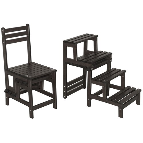 Стул-стремянка трансформер Массив венге кухонный со спинкой