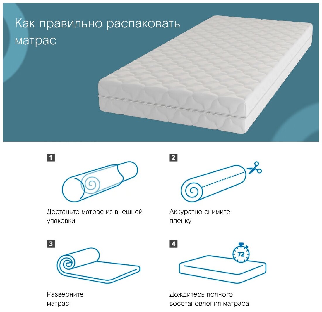 Матрас беспружинный Галилео 190х80 Ramelka Mattress - фотография № 6