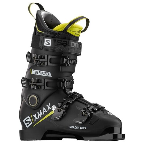 фото Горнолыжные ботинки salomon x max 110 sport black/acid green (19/20) (29.5)