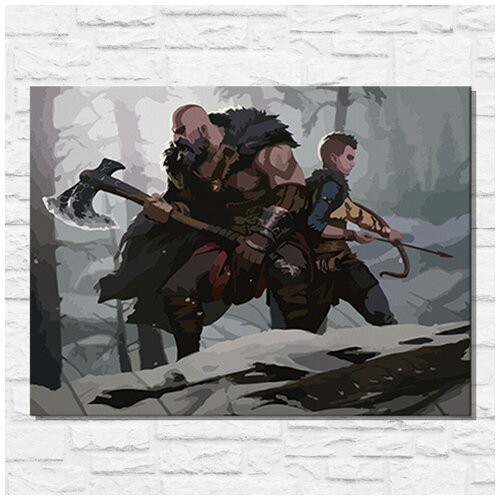 Картина по номерам на холсте игра god of war ragnarok - 11606 Г 30x40 картина по номерам на холсте игра god of war ragnarok 11607 г 60x40