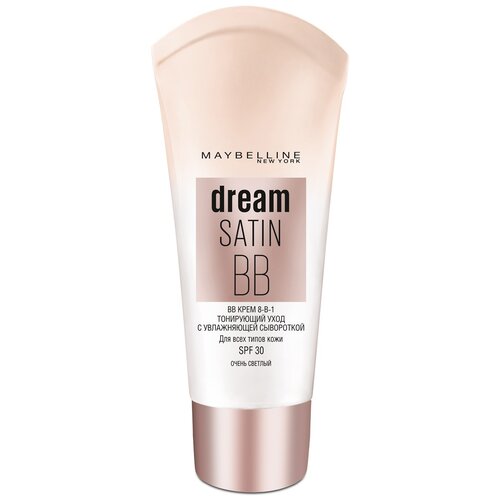 Maybelline New York BB крем Dream Satin, SPF 30, 30 мл/45 г, оттенок: очень светлый, 1 шт. eveline cosmetics bb крем satin touch spf 10 30 мл 30 г оттенок 01 ivory 1 шт