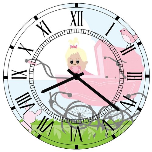 фото Svs настенные часы svs 3001205 kids ребенок с соской