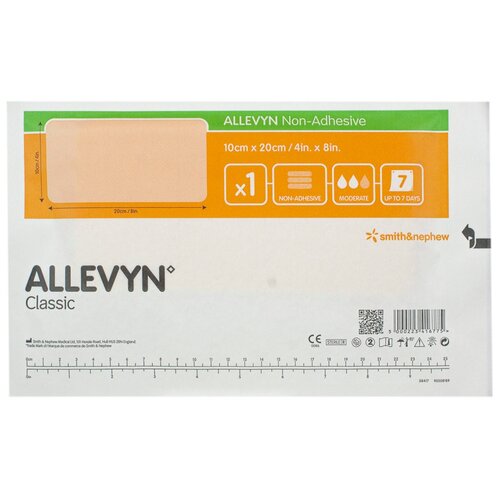 Allevyn Non Adhesive / Аллевин Неадгезив - губчатая неадгезивная повязка, 10x20 см