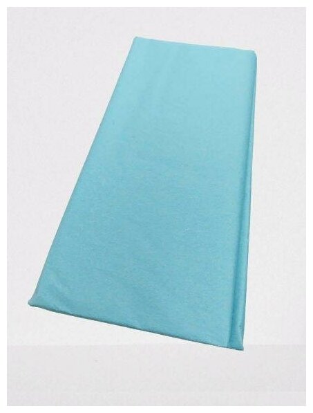 Тишью/Бумага подарочная упаковочная тишью цветная для подарка, творчества, праздника, букетов тонкая папирусная(голубая) 50*66 см