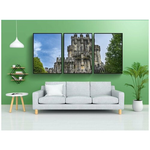 фото Набор модулных постеров для интерьера "замок, архитектура, дорогой" 60x90 см. в тубусе, без рамки lotsprints