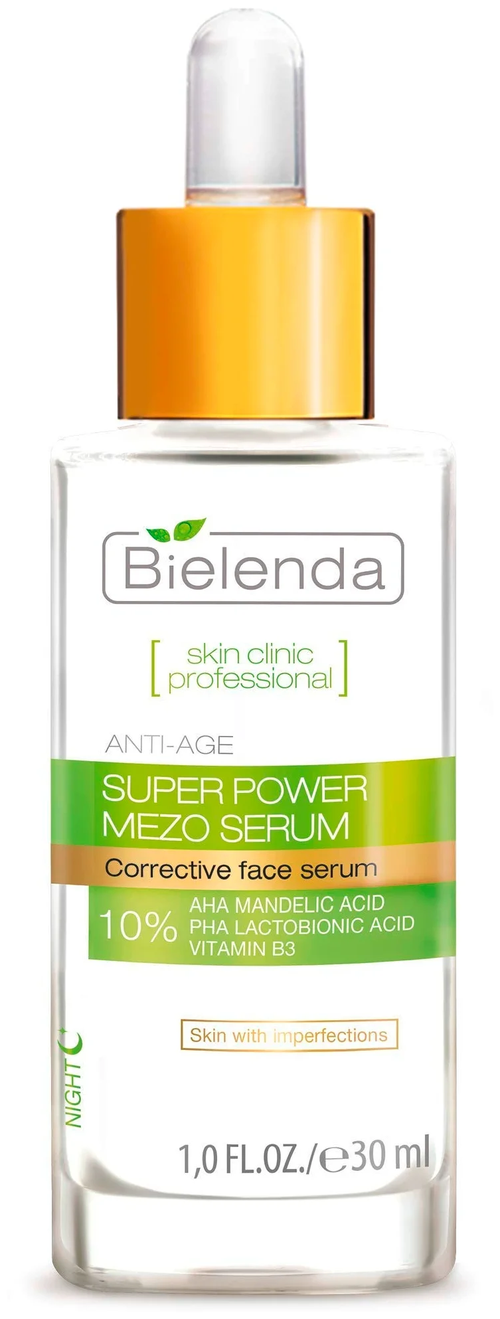 Сыворотка Skin Clinic Professional Super power mezo serum активная корректирующая ночная, 30 мл