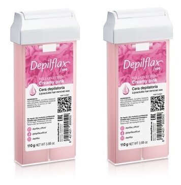 Воск в картридже Розовый Сливочный Depilflax100, 110 гр (комплект из 2 штук)