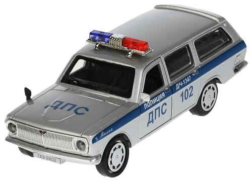 Модель машины Технопарк ГАЗ-2402 Волга, Полиция, инерционная 2402-12РОL-SR