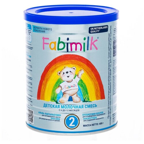 Смесь Fabimilk 2, от 6 до 12 месяцев, 400 г