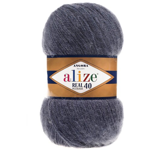 фото Пряжа alize 'angora real 40' 100 гр. 480м (40% шерсть, 60% акрил) (411 джинс меланж)