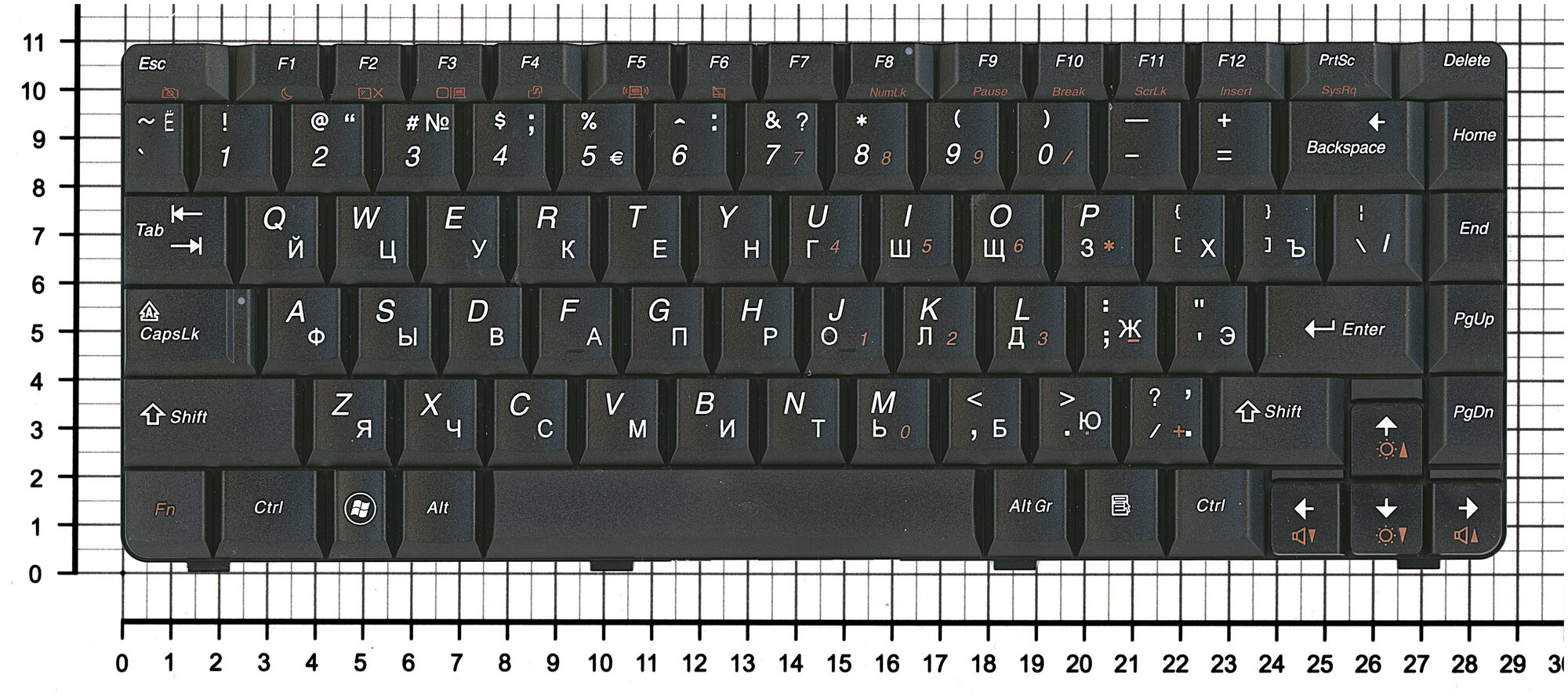 Клавиатура для ноутбука Lenovo V100920CK1 черная