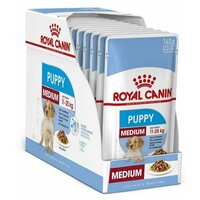 Влажный корм для щенков Royal Canin при чувствительном пищеварении 10 шт. х 140 г (для средних пород)