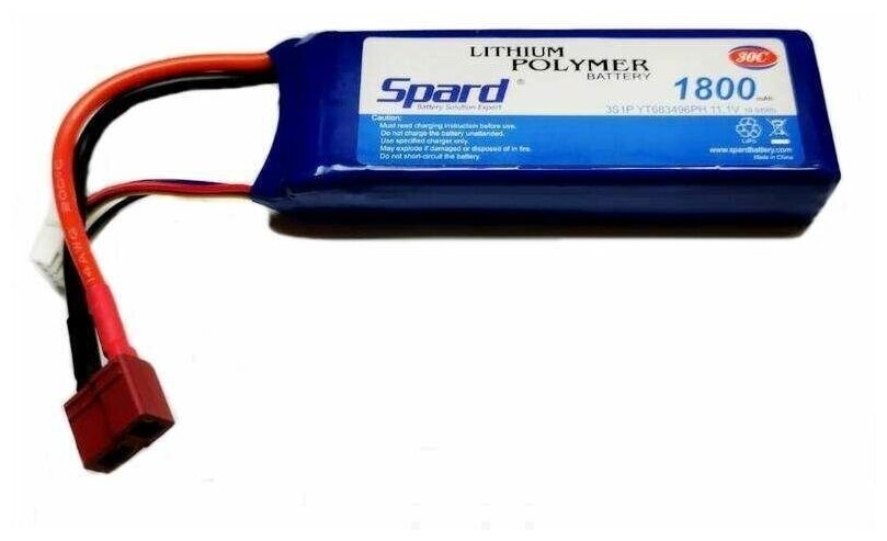 Аккумулятор Li-Po Spard 1800mAh, 11,1V, 30C, T plug YT683496PH