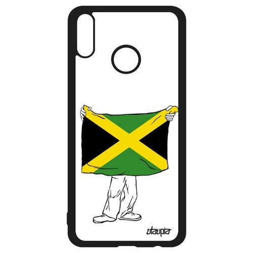 фото Красивый чехол на // honor 8x // "флаг ямайки с руками" государственный туризм, utaupia, белый
