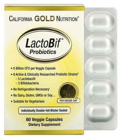 California Gold Nutrition LactoBif капс.