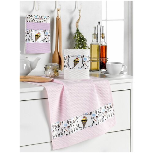 Салфетки METEOR вафельные в пвх 40х60 (2 шт.) LUX KARIZMA цвет V4