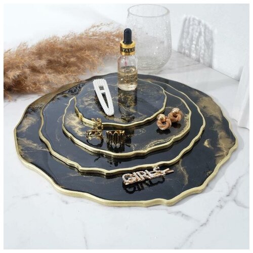 фото Набор интерьерных подставок "жеода", цвет черный mikimarket