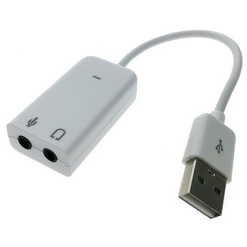 переходник адаптер apple usb type c mini jack 3 5 0 1 м белый Аудио адаптер USB для микрофона, два разъема mini-jack 3.5 мм