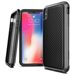 Клип-кейс противоударный карбон x-doria Defense Lux for IphoneXs Max(Drop tested 3M), черный - изображение