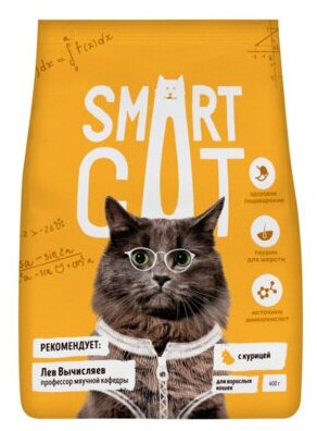 Smart Cat сухой корм Для взрослых кошек с курицей, 1,4 кг