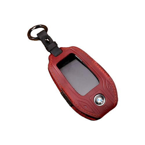 Чехол кожаный Mypads для авто интерактивного смарт ключа BMW/MINI Display Key 1 3 4 5 6 7 8 X1 X2 Х3 X4 Х5 Х6 Х7 серии 4 Series Coupe GT М красный силиконовый чехол для bmw fem бмв фем 4 х кнопочный