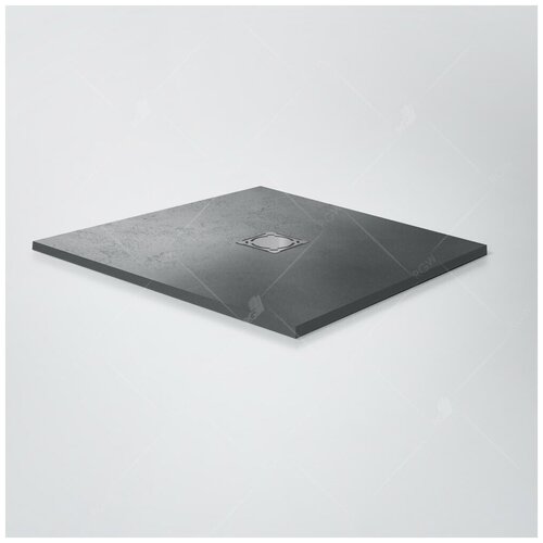 душевой поддон из искусственного камня rgw stone tray st al g 100х100 16153100 02 графит Душевой поддон RGW Stone Tray ST-G 1000х1000х30 графит 16152100-02