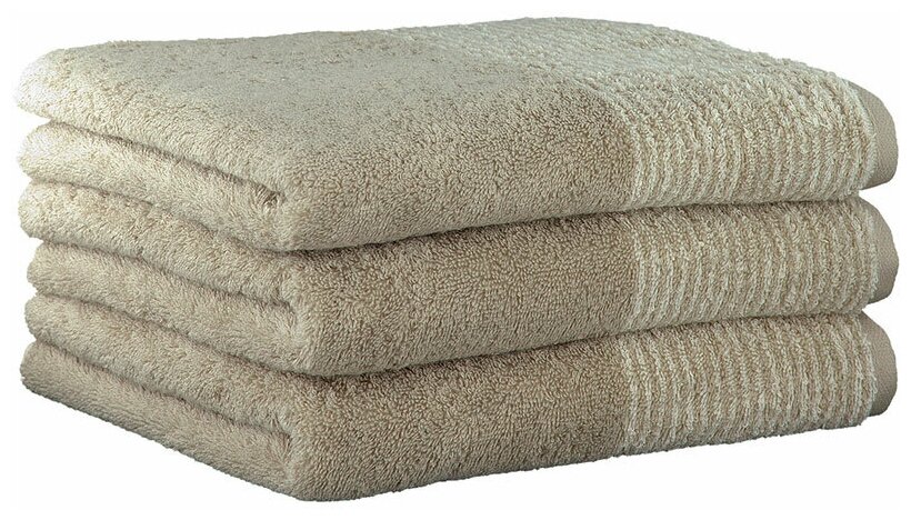 Полотенце махровое Cawo Two-Tone 50x100см, цвет песочный CAWÖ - фото №1